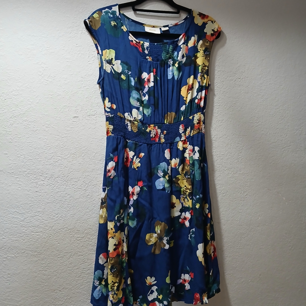 Maeve size S Floral Blue Dress